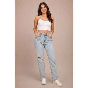Sincerely Jules Jeans Size 5 high-waisted straight leg vintage 90's Mom Jeans
